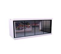 Perfeclan 1:64 Scale Model Car Show Case Storage Box Vehicle Scene Toy Collectible Display Showcase for Diecast Car Collection Diorama, graffiti wall