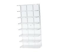 perfeclan 1/64 Wheels Display Case Models Display Stand Organizing Model Cars Showcase Diecast Case for Action Figurines Mini Figure, Clear