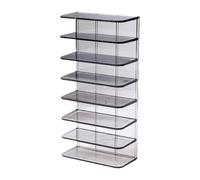 perfeclan 1/64 Wheels Display Case Models Display Stand Organizing Model Cars Showcase Diecast Case for Action Figurines Mini Figure, Clear Black