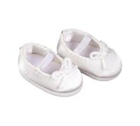 Perfeclan 1 Pair 1/12 Doll Shoes Ballet Shoes Wear Dress up Soft DIY Supplies Girl Gifts Doll Accessories for 1/12 BJD Dolls Costume, White