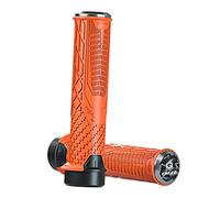 Perfeclan 1 Pair Bike Handlebar Grips, Design, Aluminum Double, Mountain Bike Grips, BMX Foldable Bicycles Grips, Orange