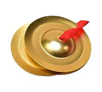 perfeclan 1 Pair, Hand Cymbals, Musical Instrument for Children Adults Professional, Percussion Instrument Finger Cymbals for Party, Large