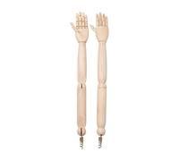 Perfeclan 1 Pair Wooden Mannequin Arm Female Arm Model Photography Prop Hand Model Realistic Part Mannequin Display Arms for Daily Use, No Paint