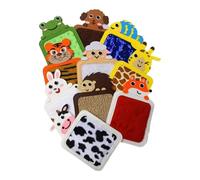 Perfeclan 10 Pieces Sensory Mats Educational Learning Toys Exercise Cartoon Cute Wall Panels for Children Classroom