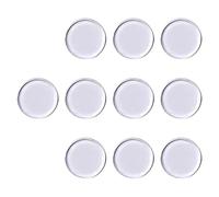 Perfeclan 10 Pieces Snooker Cue Tip Pads Billiards Accessory Professional Acrylic Replacement 0.43inch for Competition Game Room, clear