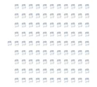 Perfeclan 100Pcs Acrylic Cubes Blocks, Building Blocks Educational Six Sided Learning Board Game, Sensory Training Toys for Imagination, clear