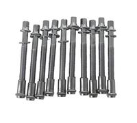 Perfeclan 10Pcs Drum Tension Rods, Tom Lug Screws, Metal Hardware, Drum Tight Screw with Lug Nuts for Snare Drum Musical Instruments, 6x50mm