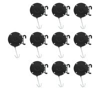 perfeclan 10x Hot Perm Machine Wire Hanging Box Perming Gadget Sturdy Reusable Elastic Perming Bar Hook for Hair Salon Hairdresser, Black, 4.5x4.5cm