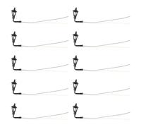 Perfeclan 10x Miniature Wall Lamps Mini Wall Sconces DIY Micro Landscape Decor LED Lights for Fairy Garden Scene Decoration, 150