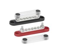perfeclan 150A Power Distribution Block Electrical Terminal Block Multiuse 48V Busbar for Motorcycles Auto Cars Boat Solar Wiring, 2 Pieces