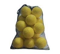 Perfeclan 15Pcs Golf Training Balls Equipment Realistic Texture Supplies for Basement with Drawstring Bag 1.65inch Accessories, Yellow