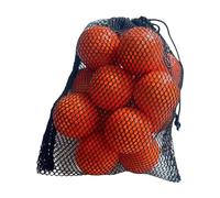 Perfeclan 15Pcs Golf Training Balls Equipment Realistic Texture Supplies for Basement with Drawstring Bag 1.65inch Accessories, Orange