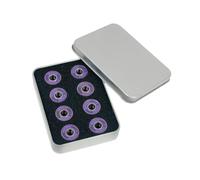Perfeclan 16 Pieces Four Wheeled Roller Skate Bearings 608RS-9 Functional High Speed Replace for Skateboarding Accessories Ice Skating, Purple