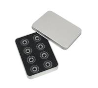Perfeclan 16 Pieces Four Wheeled Roller Skate Bearings 608RS-9 Functional High Speed Replace for Skateboarding Accessories Ice Skating, Black
