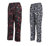 Perfeclan 2 Pieces Stylish Restaurant Cafe Chef Waiter Pants Trousers Uniform Unisex