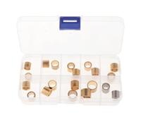 Perfeclan 20 Pieces Copper Pool Cue Ferrules Copper Hoops DIY Crafting Spare Parts for Snooker Sticks Repair Tools Pool Accessories