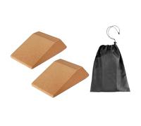 Perfeclan 2Pcs Cork Squat Wedge Blocks Non Slip Exercise Brick Blocks for Balance Training Deadlift Weightlifting with Storage Bag