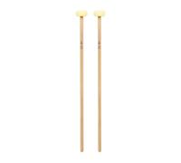 perfeclan 2Pcs Glockenspiel Mallet Glockenspiel Sticks Rubber Head Vibraphone Mallets Xylophone Mallet for Chime Marimba Drum, yellow