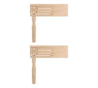 perfeclan 2Pcs Ratchet Instruments Wooden Noisemakers Educational Toys Castanet for Events