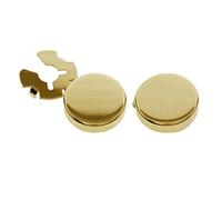 Perfeclan 2X Cufflinks for Shirts, Classic Round Polished Button Covers, for Wedding Business Party Formal Shirt Accessories, Gold