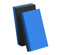 Perfeclan 2x Silence Weightlifting Crash Drop Pads,Floor Protection Deadlift Weight Mats Cushion for Barbell Training Workout Exercise, Black Blue 80x40x4cm