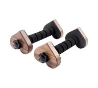 perfeclan 2x Wooden Guitar Stand Floor,Adjustable Soft Sponge Padding Universal Display Stand Acoustic Guitar Holder for Bass Ukulele, Walnut Wood