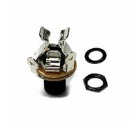 perfeclan 3 Pieces Bass Jack Plug Connector Audio Input Output Module Musical Instrument Metal Copper Reinforced Lock for Replacement Repair Upgrade, 5 Pcs