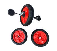 Perfeclan 3 Pieces Kids Tricycle Wheels Replacement Part Accessories Lightweight Easy Installation Spare Part with Pedal 8 inch Wheel, Red