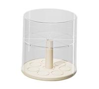 Perfeclan 360 Rotating Figure Display Case Protection Clear Showcase Organizer,Doll Display Box for Anime Characters Action Figures