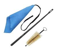 perfeclan 3Pcs Clarinet Flute Cleaner Cleaning Tool Portable Accessory for Sax Piccolo Multifunctional Flute Care Rod and Brush, Blue