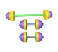 Perfeclan 3Pcs Kids Toys Dumbbells, Kids Barbell Weight Set, Children Barbell for Weightlifting and Powerlifting, Ages 3+ for Boys Girls Workout Fitness Gym, Weights Kids Workout Equipment Set