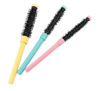 perfeclan 3Pcs Round Hairbrush Hair Brush Mini Round Comb for Short Curly Straight Thick Men Women Bangs Lifting Hair Dresses