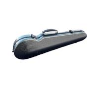 perfeclan 4/4 Violin Hard Case Violin Travel Case Built in Hygrometer Professional Carrying Case Violin Box for Travel Stage Players, Black carbon pattern