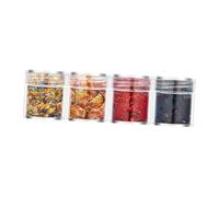 perfeclan 4 Pieces Nail Art Foil Flakes Manicure Decorations,Thin Shiny for Women Girls,Nail Foil Acrylic Supplies Irregular Confetti, Pluto Gold