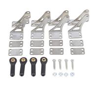 Perfeclan 4 Pieces RC Airplane Control Accessories with Ball Head Lightweight Spare Part High Performance Stainless Steel Silver, Nylon Ball