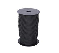 Perfeclan 4mm Paracord Camping Rope DIY Weaving Rope Weather Resistant Tent Awning Guide Rope Cord Lanyard for Survival Travel Canopy Hiking Crafting, Black