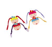 Perfeclan 4Pcs Braid Practice Toys Educational Learning Toys Basic Life Skills Teaching Aids hair Braid Practicing Board for Children Kids