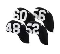 Perfeclan 4pcs Golf Iron Soft Neoprene Material 48°, 52°, 56°, 60°, Wedges Headcover Sleeve Case Golfer Accessories