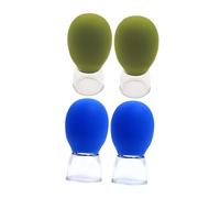 perfeclan 4X Facial Cupping Set Massage Cupping Cups Reusable Household Silicone Vacuum Suction Massage Cups for Bodyworker Eyes Body