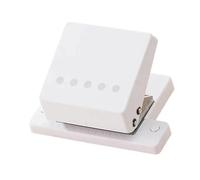 Perfeclan 5 Hole Puncher Hand Operated Lightweight Versatile Anti Slip Paper Punch Binding Machine for Loose Leaf Notebooks, B5 A4, White