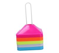 Perfeclan 50x Soccer Cones for Training with Holder 5 Colors Agility Training Square for Challenge Children's Game Practice Equipment