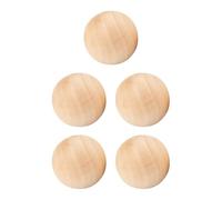 Perfeclan 5X Wooden Balls for Crafts for Decor Ornaments Handmade Solid Beads No Hole Paintable Unfinished Wooden Spheres Round, 6CM
