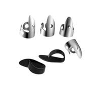 perfeclan 6 Pieces Adjustable Guitar Thumb Finger Picks, Stainless Steel Finger Picks and Thumb Picks
