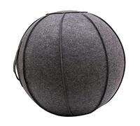 Perfeclan 65cm sitting on a ball, Self-Standing Exercise Ball Yoga Balls Cover with Handle, Dark Gray