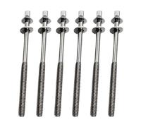 Perfeclan 6Pcs Drum Tension Rods Drum Set Screws 5mm Strong Drum Lug Screws for Percussion Instrument Parts Accessory Replacement Build, M5x100mm