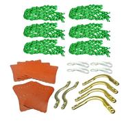 Perfeclan 6Pcs Web Pockets Billiards Mesh Pocket Heavy Duty Snooker Supplies Easy to Install Hollow Ball Drop Bag Billiards Table Nets, Unassembled