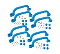 Perfeclan 8Pcs Climbing Frame Handles Kids Playground Accessories Smooth Edges Easy Installation Outdoor Playset Park, Sky Blue