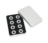 Perfeclan 8Pcs Skateboard Bearings 608RS-11 Spares Sturdy High Speed Bearings Replace for Skateboarding Ice Skating Sports Accessories, White