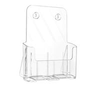 perfeclan Acrylic Brochure Holder,Clear Display Stand Sign Tabletop Flyer Organizer Desk or Wall Mount Rack for Reception Leaflet Store, 23.2cmx9.5cmx27.5cm