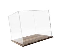 Perfeclan Acrylic Display Case, Storage Organizer, Easy Assemble, Countertop Stand, with Wooden Base, Action Figure Display Case, 10cmx10cm